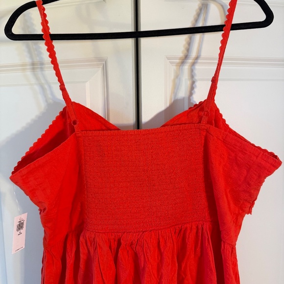 Orange fit and flare tie front dress- XL P - Picture 3 of 4